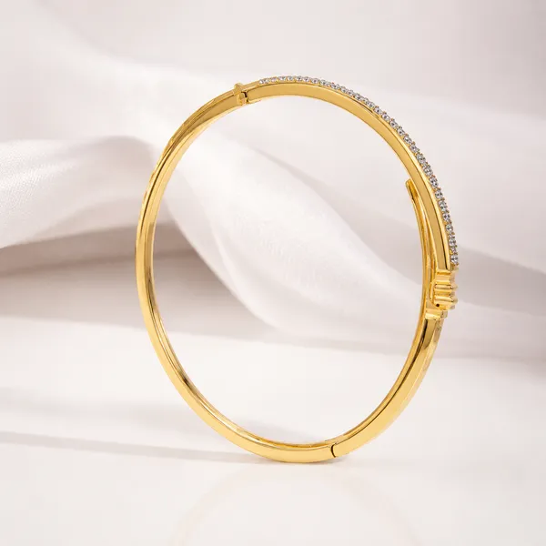 Gold_And_Silver_Cubic_Zirconia_22K_Gold-Plated_Bangle_Bracelet_For_Women
