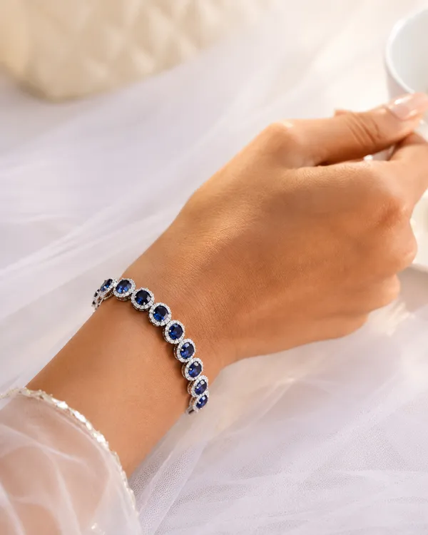 Blue_Sapphire_Cubic_Zirconia_Rhodium-Plated_Tennis_Bracelet_For_Women