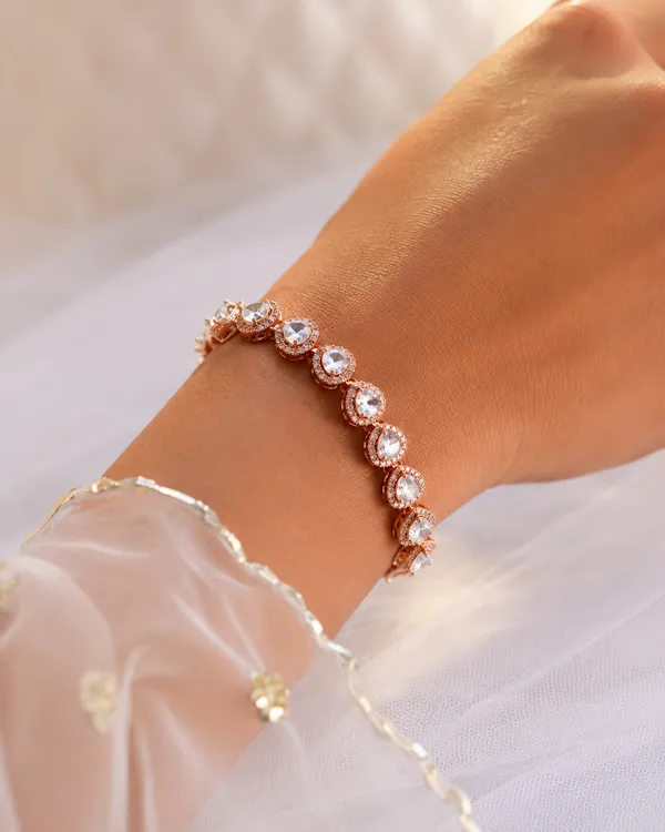 Rose_Gold_Aaa_Cubic_Zirconia_18K_Rose_Gold-Plated_Tennis_Bracelet_For_Women