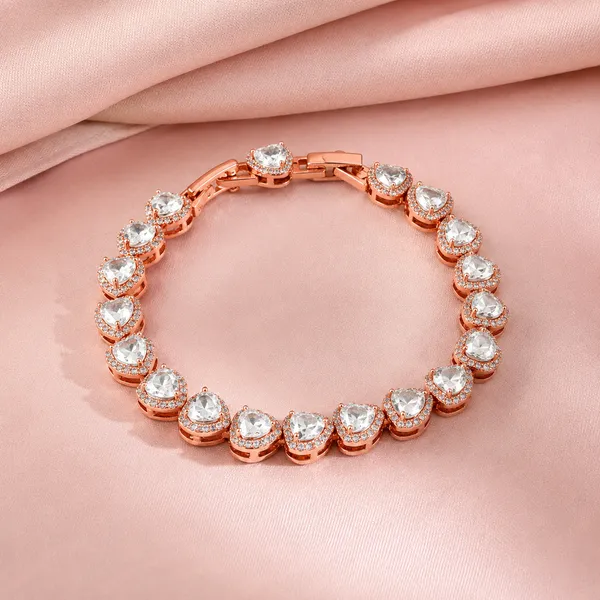 Rose_Gold_Aaa_Cubic_Zirconia_18K_Rose_Gold-Plated_Tennis_Bracelet_For_Women