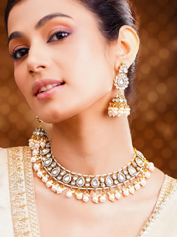 Multicolor_Pearl_Kundan_Gold-Tone_Jhumka_Earrings_For_Women