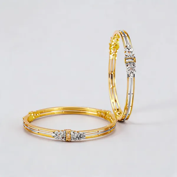 Gold_Silver_Dual-Tone_Cubic_Zirconia_Bangles_For_Women