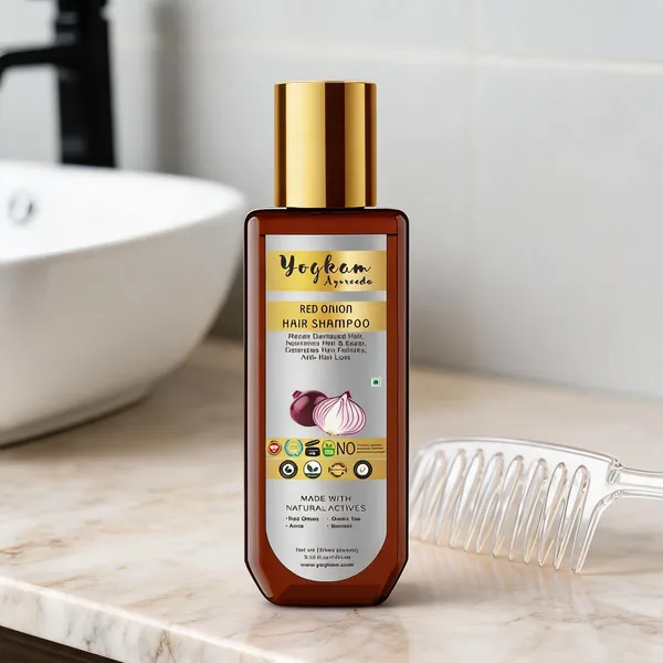 Yogkram_Ayurveda_Red_Onion_Hair_Shampoo