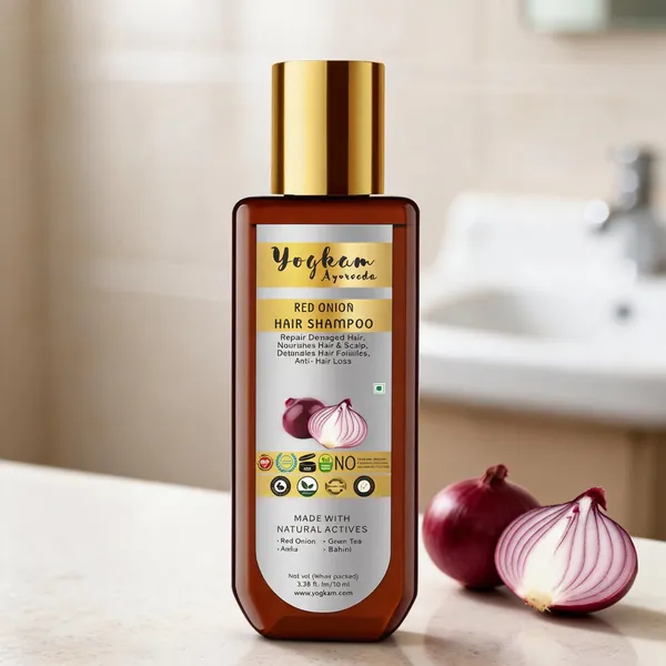 Yogkram_Ayurveda_Red_Onion_Hair_Shampoo