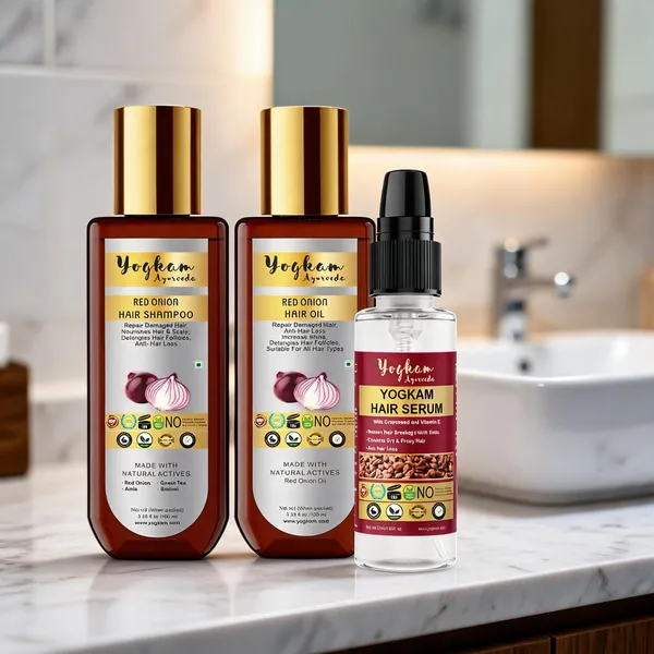 Yogkam_Ayurvedic_Red_Onion_Hair_Care_Set