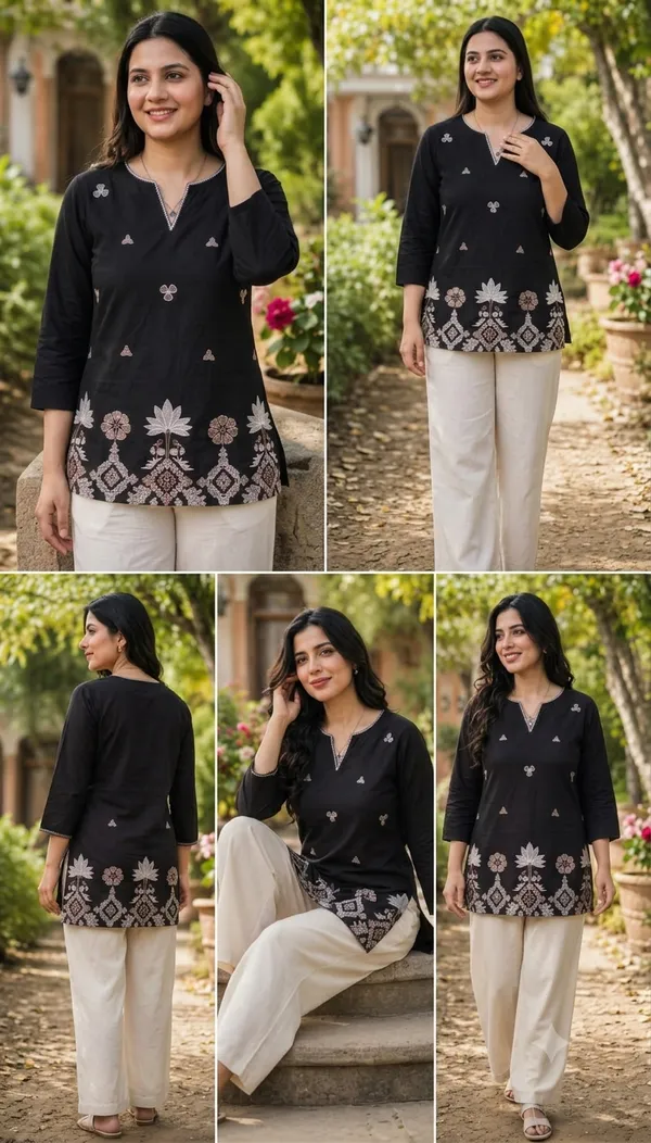 Black_Embroidered_Straight_Kurti_for_Women
