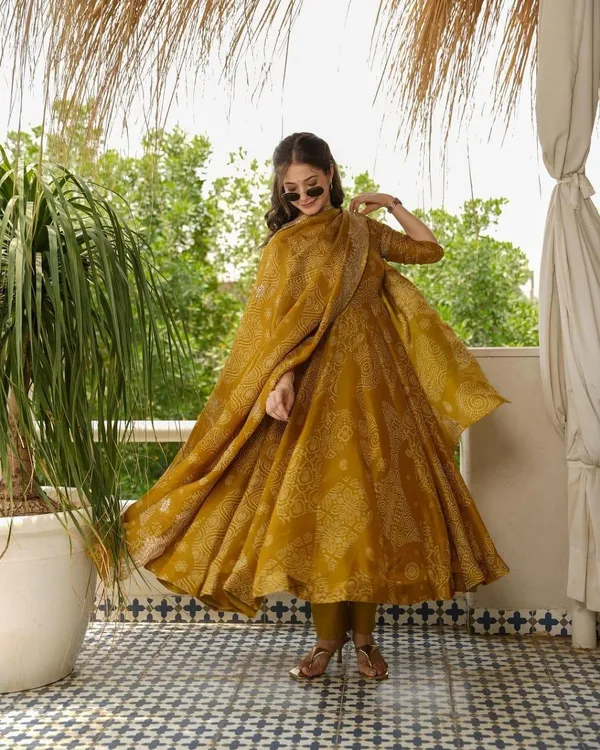 Mustard_Printed_Anarkali_Suit_Set_for_Women
