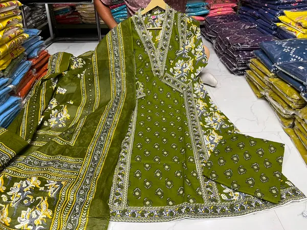 Green_Printed_Anarkali_Suit_Set_for_Women