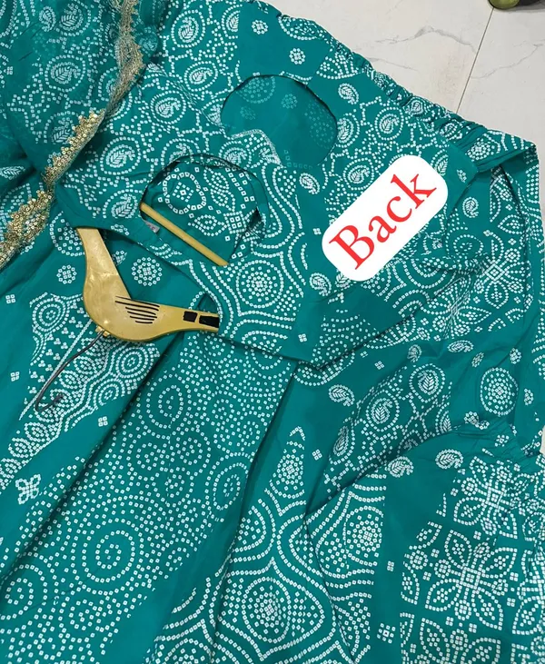 Teal_Printed_Flared_Anarkali_Dress_For_Women