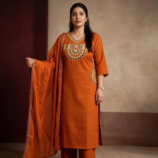 Orange_Embroidered_Straight_Salwar_Suit_Set_for_Women