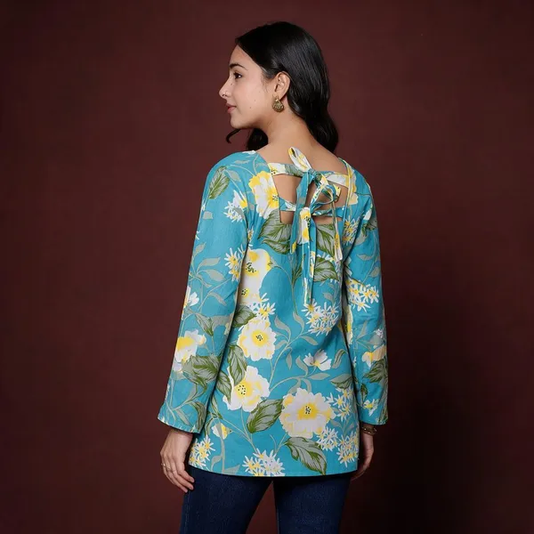 Blue_Floral_Print_Long_Sleeve_Tunic_Top_for_Women
