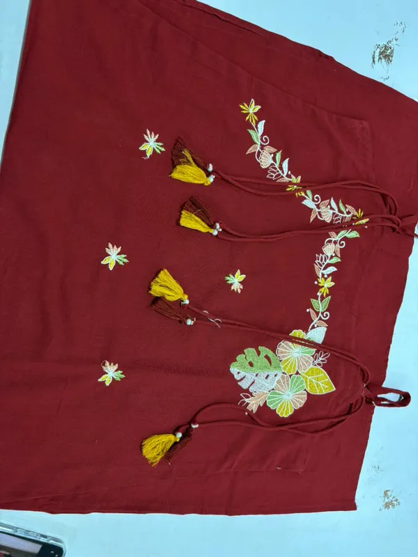 Maroon_Floral_Print_Kurta_Set_for_Women