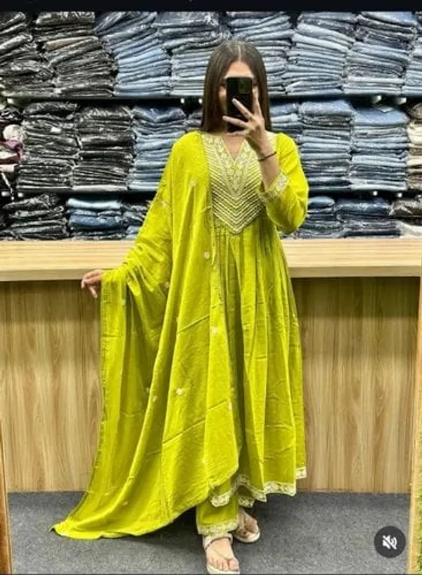 Green_Embroidered_Anarkali_Suit_Set_For_Women