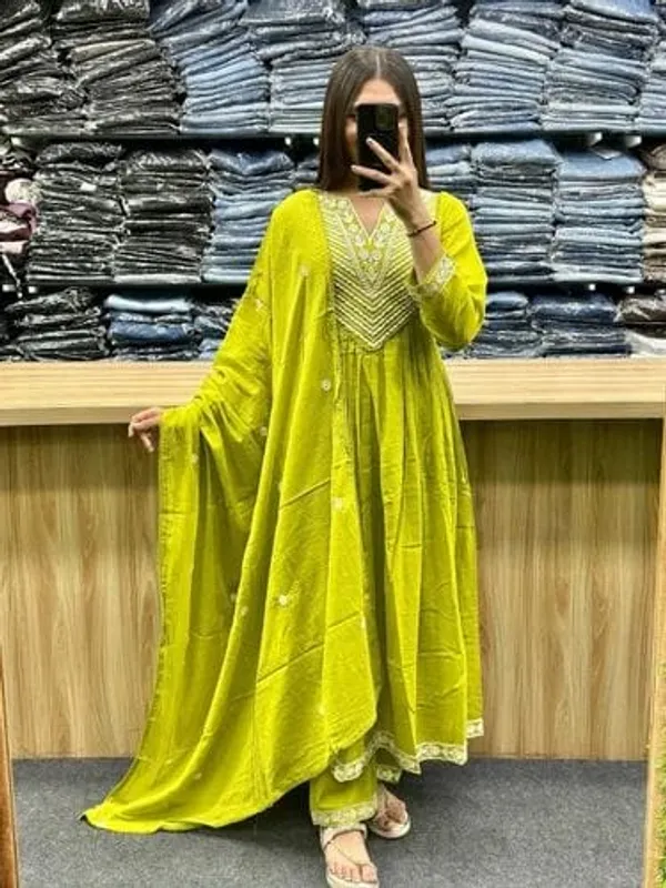 Green_Embroidered_Anarkali_Suit_Set_For_Women