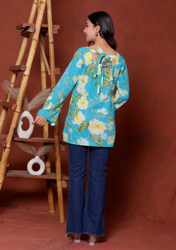 Blue_Floral_Print_Long_Sleeve_Tunic_Top_for_Women
