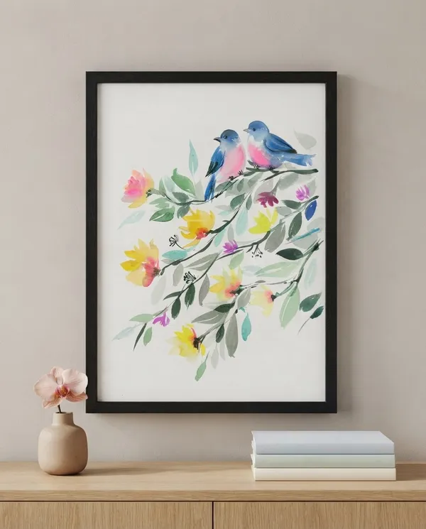 Framed_Botanical_Bird_Print_Wall_Art