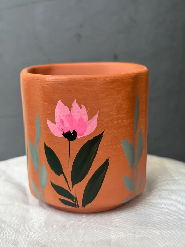 Terracotta_Floral_Painted_Plant_Pot