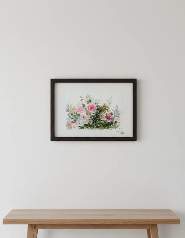 Wooden_Floral_Print_Wall_Frame