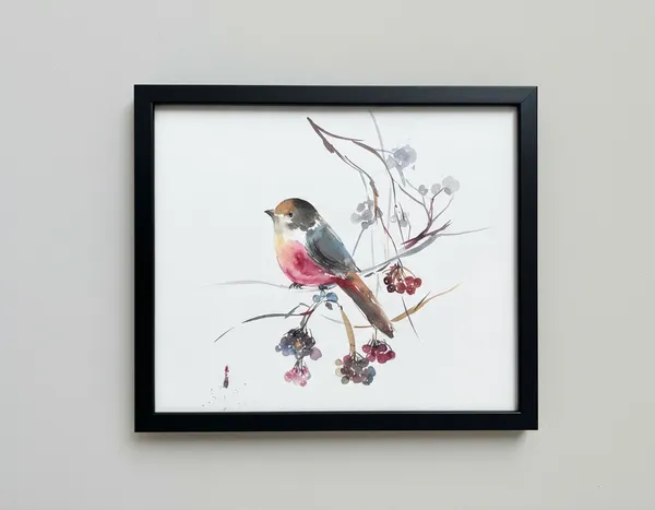 Black_Framed_Bird_Illustration_Wall_Art