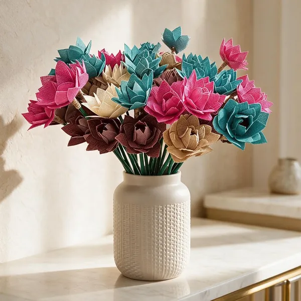 Jute_Fabric_Artificial_Flower_Arrangement_With_Vase_For_Home_Decor