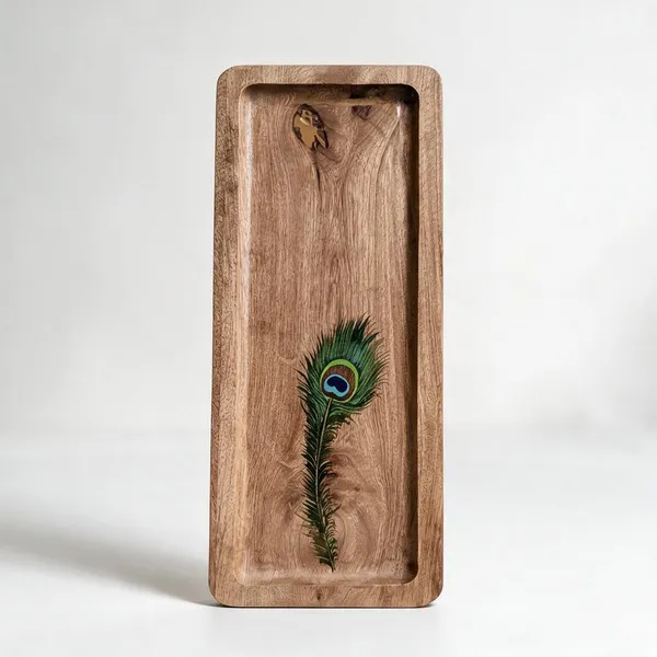 Brown_Mango_Wood_With_Acrylic_Paint_(Washable)_Serving_Tray_For_Home_Decor