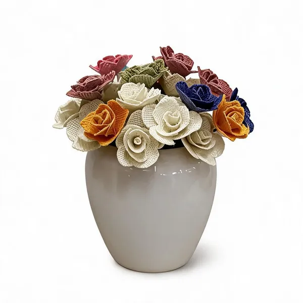 Jute_Fabric_Artificial_Flower_Arrangement_For_Home_Decor