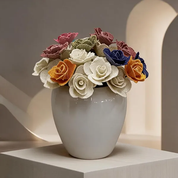 Jute_Fabric_Artificial_Flower_Arrangement_For_Home_Decor