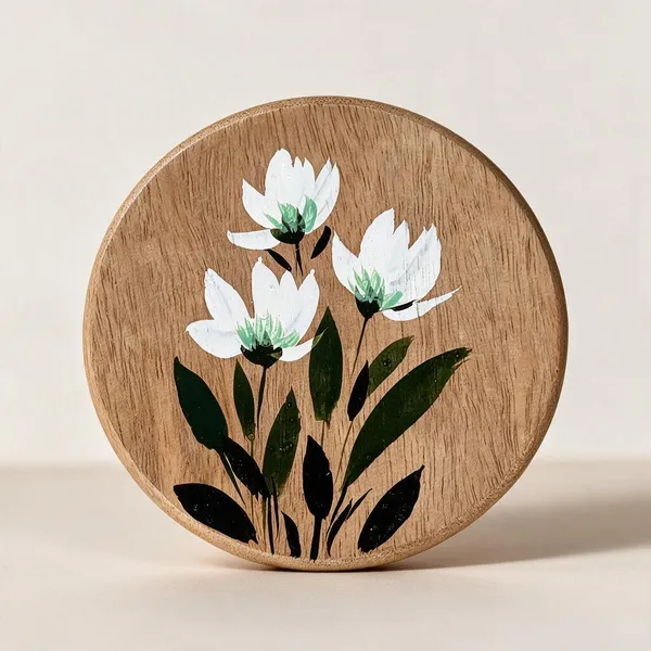 Brown_Mango_Wood_With_Acrylic_Paint_(Washable)_Coaster_For_Home_Decor