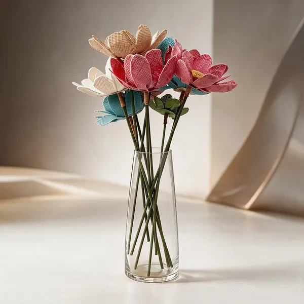 Jute_Fabric_Artificial_Flower_Bouquet_For_Home_Decor