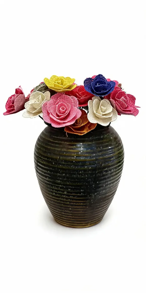 Jute_Fabric_Artificial_Flower_Vase_For_Home_Decor