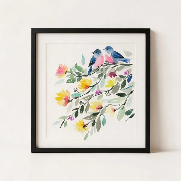 Acrylic_On_Paper_Framed_Wall_Art_For_Home_Decor