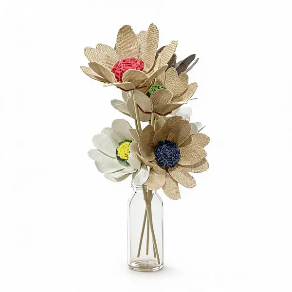 Jute_Fabric_Artificial_Flower_Bouquet_For_Home_Decor