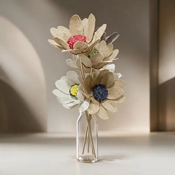Jute_Fabric_Artificial_Flower_Bouquet_For_Home_Decor