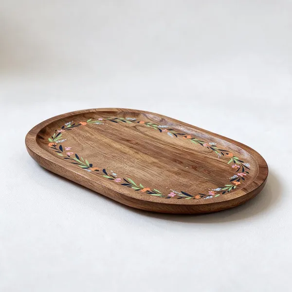 Brown_Mango_Wood_With_Acrylic_Paint_(Washable)_Serving_Tray_For_Home_Decor