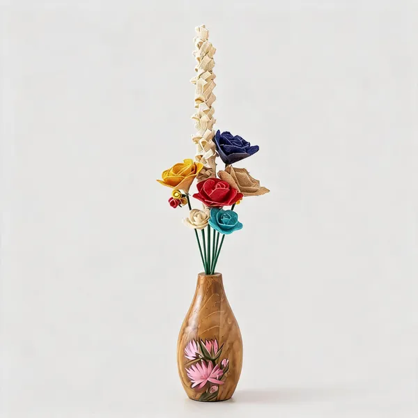 Multicolor_Mango_Wood_With_Acrylic_Paint_(Washable)_Artificial_Flower_Vase_For_Home_Decor