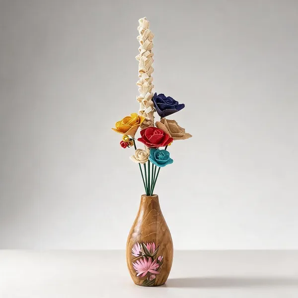 Multicolor_Mango_Wood_With_Acrylic_Paint_(Washable)_Artificial_Flower_Vase_For_Home_Decor