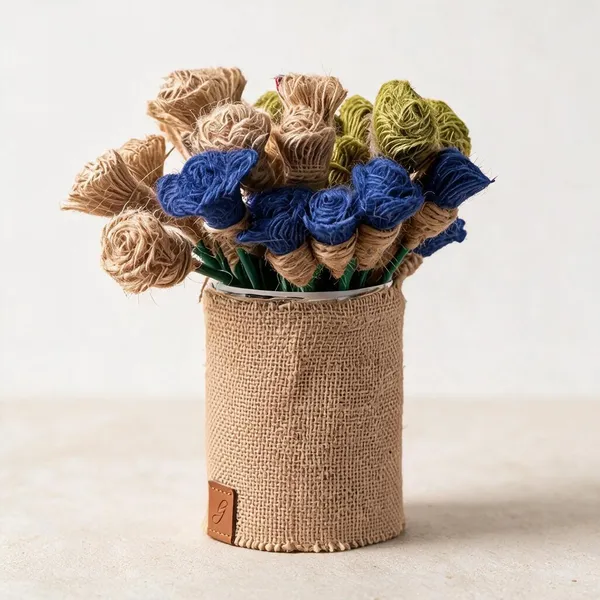 Jute_Fabric_Floral_Arrangement_For_Home_Decor