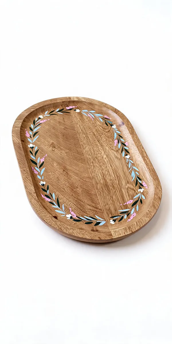 Brown_Mango_Wood_With_Acrylic_Paint_(Washable)_Serving_Tray_For_Home_Decor