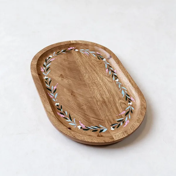Brown_Mango_Wood_With_Acrylic_Paint_(Washable)_Serving_Tray_For_Home_Decor