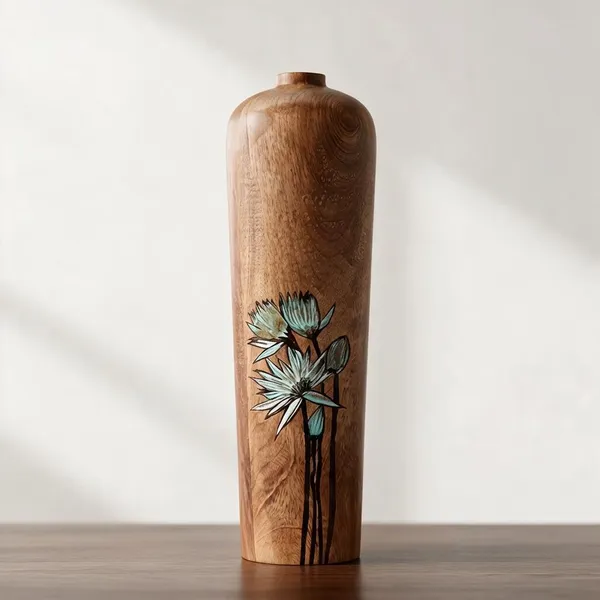 Mango_Wood_With_Acrylic_Paint_(Washable)_Decorative_Vase_For_Home_Decor