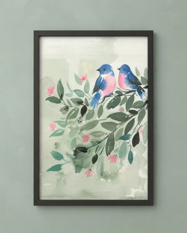 Framed_Botanical_Bird_Print_Wall_Art