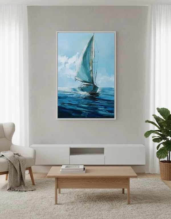 Framed_Nautical_Sailboat_Wall_Art