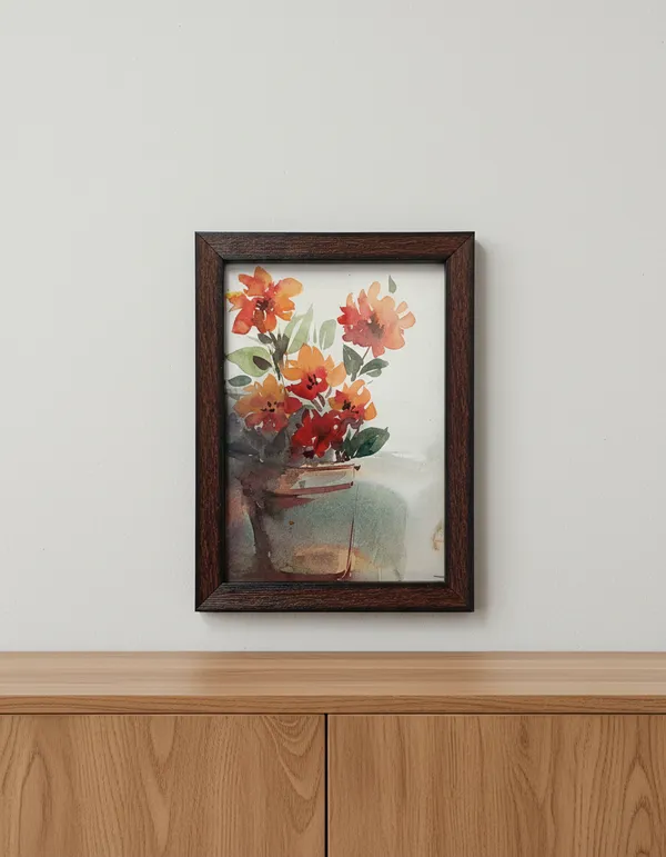 Wood_Finish_Floral_Framed_Wall_Art