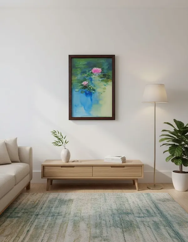Wooden_Abstract_Lotus_Framed_Wall_Art