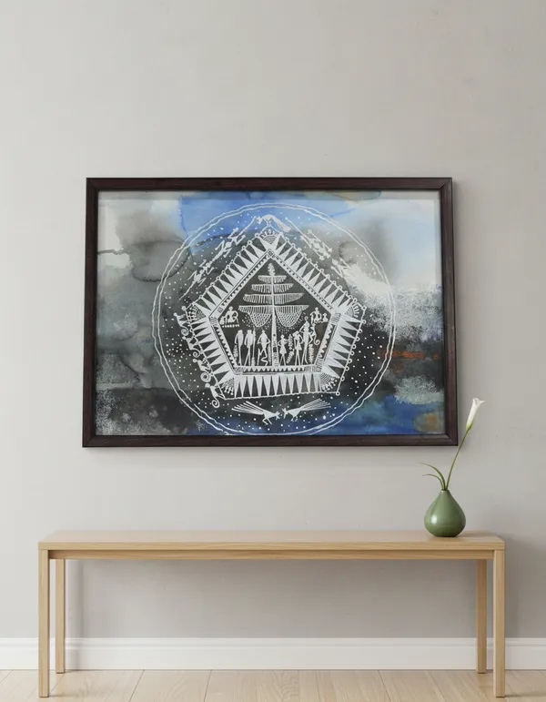 Wooden_Tribal_Art_Framed_Wall_Painting