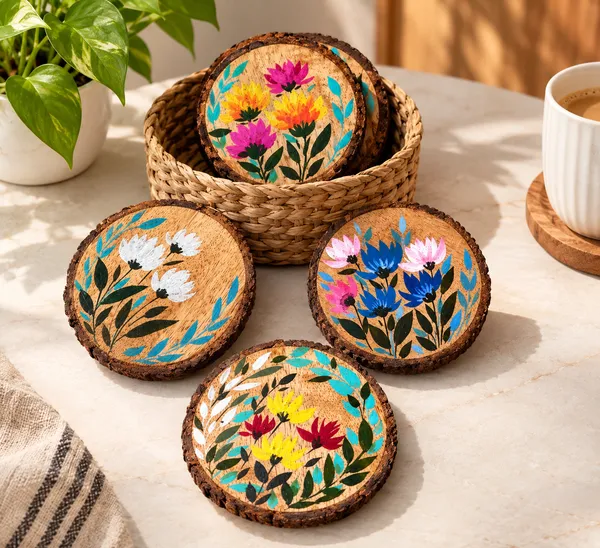 Wooden_Botanical_Floral_Print_Coaster_Set