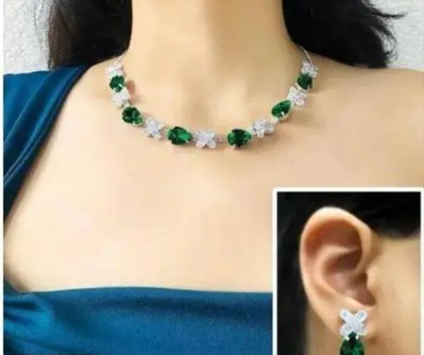 Green_Stone_Necklace_And_Earrings_Set_For_Women