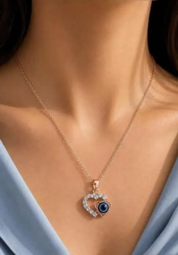 Gold_Tone_Rhinestone_Heart_Evil_Eye_Pendant_Necklace_For_Women