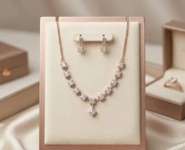 Silver_Tone_Geometric_Rectangle_Necklace_Set_For_Women