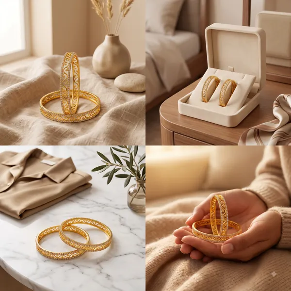 Gold_Tone_Embellished_Floral_Bangle_Set_For_Women